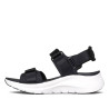 Sandalias cuña Skechers arch fit 2.0 negras con suela blanca