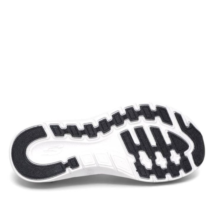 Sandalias cuña Skechers arch fit 2.0 negras con suela blanca - Querol online