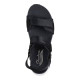 Sandalias cuña Skechers arch fit 2.0 negras con suela blanca - Querol online
