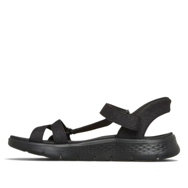 Sandàlies planes Skechers slip-ins: GO WALK flex sandal-illuminate negres - Querol online