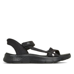 Sandalias planas Skechers slip-ins: GO WALK flex sandal-illuminate negras - Querol online