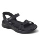 Sandàlies planes Skechers slip-ins: GO WALK flex sandal-illuminate negres - Querol online