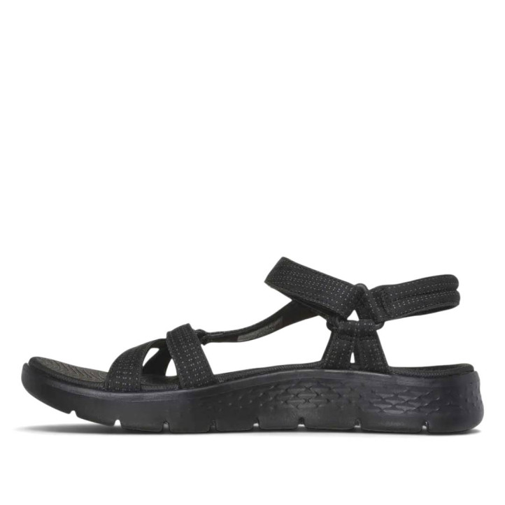 Sandàlies planes Skechers go walk flex negres - Querol online