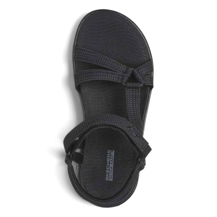 Sandàlies planes Skechers go walk flex negres - Querol online