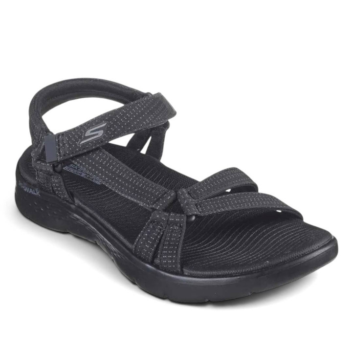 Sandàlies planes Skechers go walk flex negres - Querol online