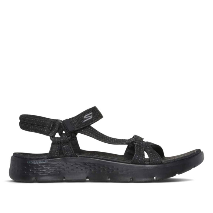 Sandalias planas Skechers go walk flex negras - Querol online