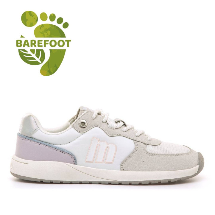 Sabatilles urban Mustang free apolo blanques amb detalls en tons pastís barefoot - Querol online