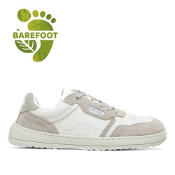Zapatillas urban Mustang free alask blanco roto y girses de piel barefoot