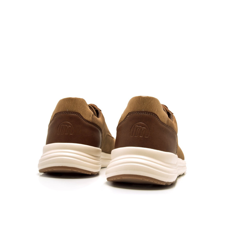Sabates sport Mustang tady marrons amb detalls en tons sorra - Querol online