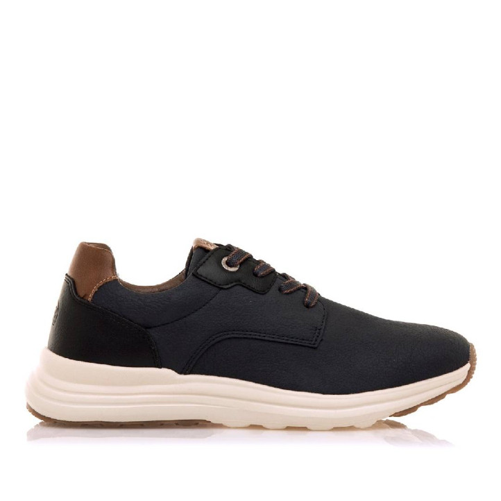 Sabates sport Mustang tady blaus amb detalls marrons - Querol online