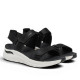 Sandalias cuña Skechers arch fit 2.0 negras con suela blanca - Querol online