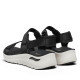 Sandalias cuña Skechers arch fit 2.0 negras con suela blanca - Querol online