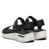 Sandàlies falca Skechers arch fit 2.0 negres amb sola blanca
