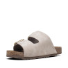 Sandalias planas Yokono jerba marrón claro con dos tiras y doble hebilla tipo bio
