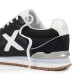 Zapatillas urban Munich dash 283 negras con detalles blancos retro running - Querol online