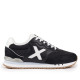 Zapatillas urban Munich dash 283 negras con detalles blancos retro running - Querol online