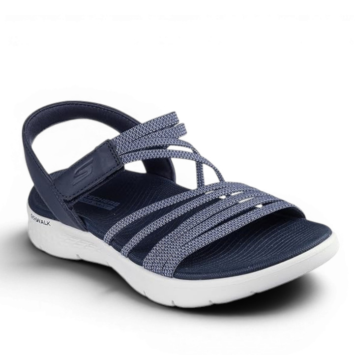 Sandalias planas Skechers GO WALK flex azul marino - Querol online