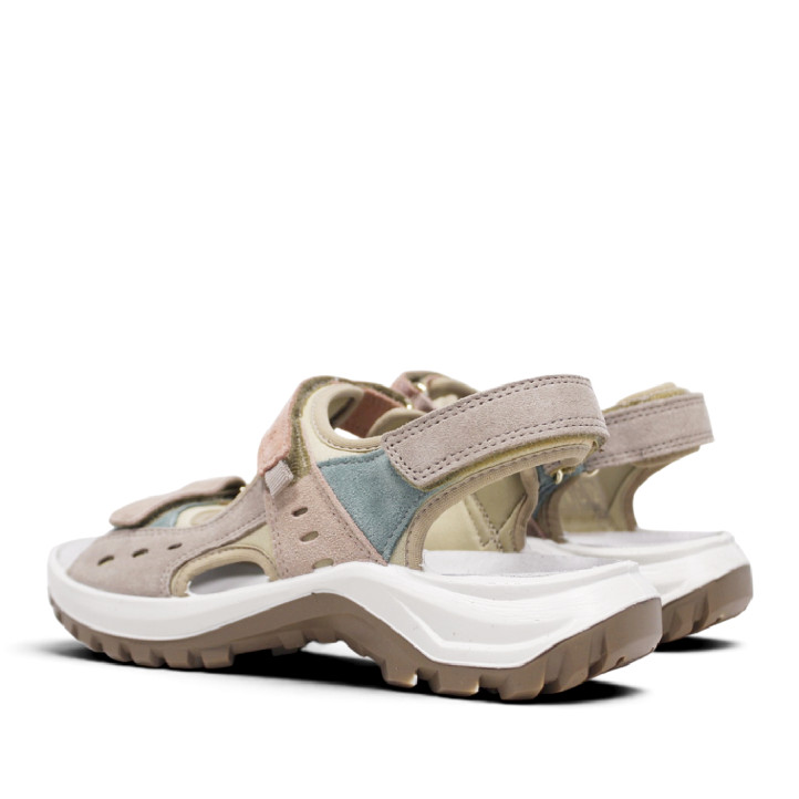 Sandàlies planes Imac tons rosats estil esportiu amb triple tancament de velcro - Querol online