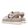 Sandalias plataformas Querol hielo estilo cangrejera con cierre de velcro