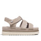 Sandalias plataformas Querol hielo estilo cangrejera con cierre de velcro - Querol online