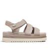 Sandalias plataformas Querol hielo estilo cangrejera con cierre de velcro