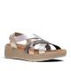 Sandalias cuña Redlove yuna metalizadas en diferentes tonos - Querol online