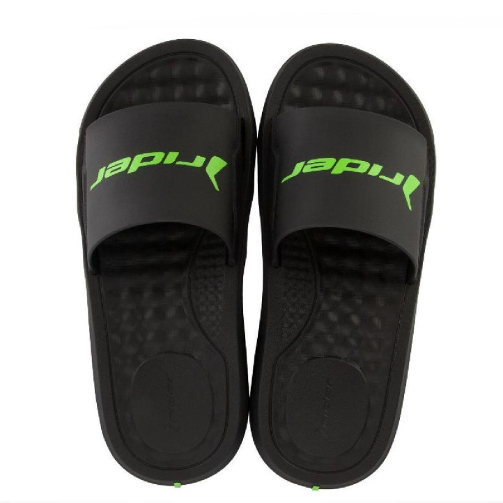 CHANCLAS DE HOMBRE RIDER STEP SLIDE AD BLACK/GREEN - Querol online