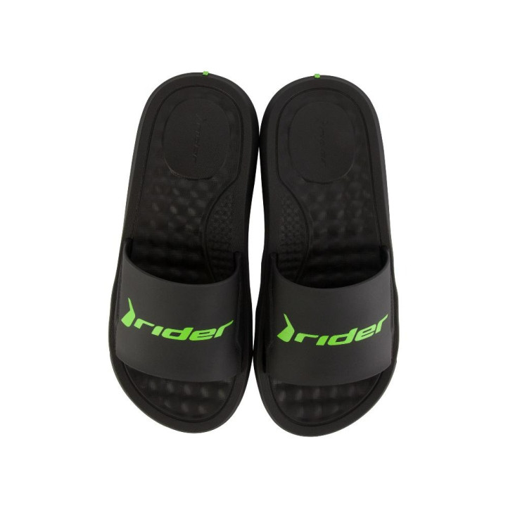 CHANCLAS DE HOMBRE RIDER STEP SLIDE AD BLACK/GREEN - Querol online