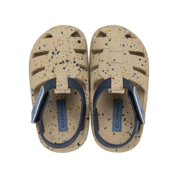 CHANCLAS DE UNISEX CARTAGO OSLO SAND BABY BEIGE/BLUE - Querol online
