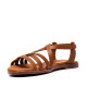 Sandalias planas Redlove airi marrones con tiras cruzadas y cierre al tobillo - Querol online