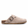 Zuecos Owel sicilia beige con hebilla lateral tipo bio