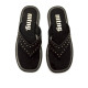 Sandalias planas Mustang maby negras esclava en v y tachuelas doradas - Querol online