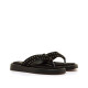Sandalias planas Mustang maby negras esclava en v y tachuelas doradas - Querol online