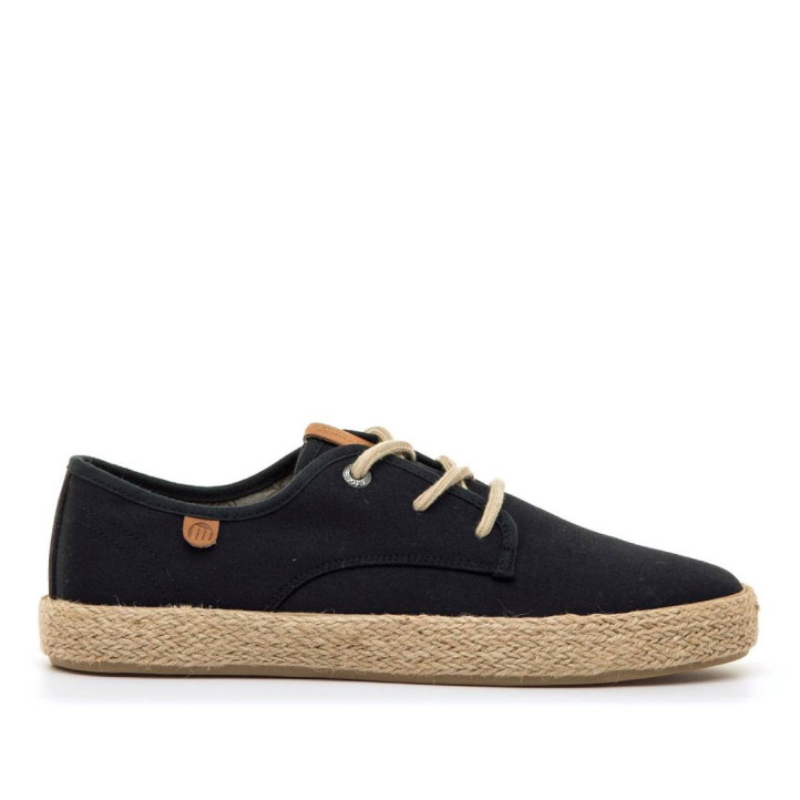 Zapatillas lona Mustang napoli azul marino estilo alpargata - Querol online