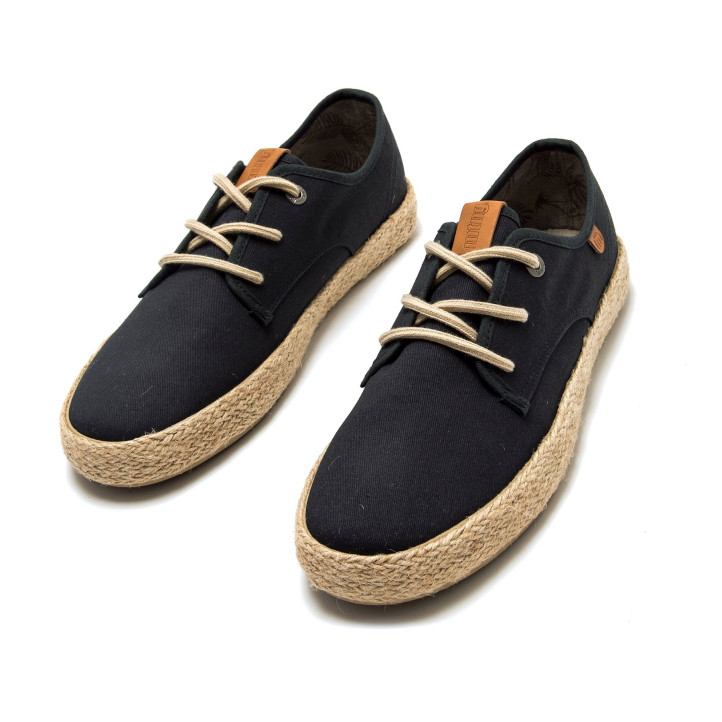 Zapatillas lona Mustang napoli azul marino estilo alpargata - Querol online