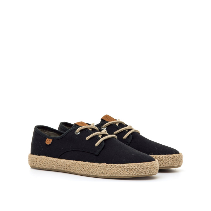 Zapatillas lona Mustang napoli azul marino estilo alpargata - Querol online