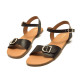 Sandalias planas Mustang free cleo moka con hebilla metálica barefoot - Querol online