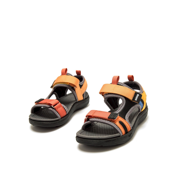 sandalias Mustang treck con detalles naranjas, amarillos y azules - Querol online