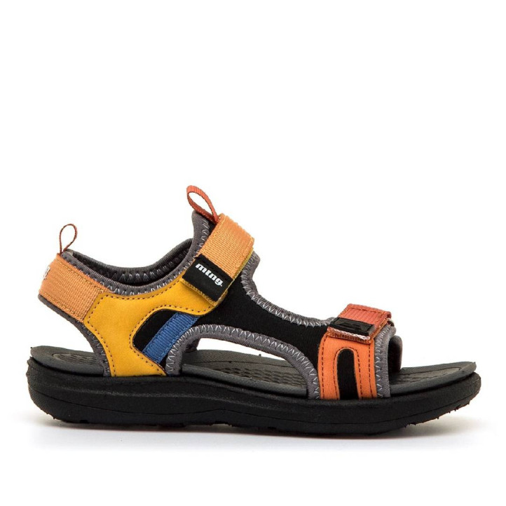 sandalias Mustang treck con detalles naranjas, amarillos y azules - Querol online