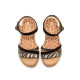 sandalias Mustang aire negras con plataforma - Querol online