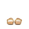 sandalias Mustang free oro con tiras frontales trenzadas barefoot
