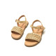 sandalias Mustang free oro con tiras frontales trenzadas barefoot - Querol online