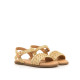 sandalias Mustang free oro con tiras frontales trenzadas barefoot - Querol online