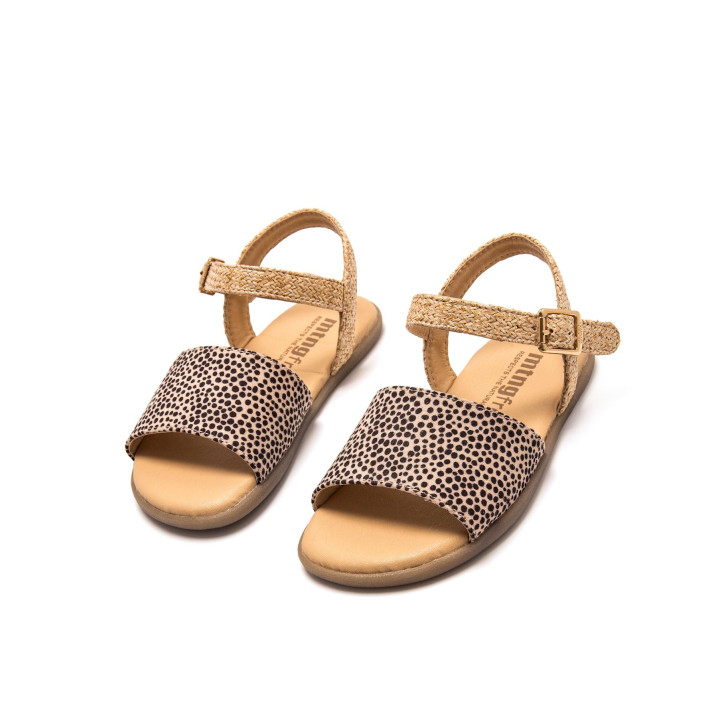 sandalias Mustang free beige con estampado de topos barefoot - Querol online