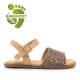 sandalias Mustang free beige con estampado de topos barefoot - Querol online