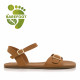 Sandalias planas Mustang free cleo cuero con hebilla metálica barefoot - Querol online