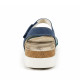 Sandalias cuña Walk & Fly adriatico en tonos azules con velcro - Querol online