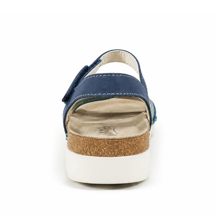 Sandàlies falca Walk & Fly adriatico en tons blaus amb velcro - Querol online