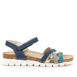 Sandàlies falca Walk & Fly adriatico en tons blaus amb velcro - Querol online