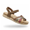 Sandalias cuña Walk & Fly adriatico en tonos rojos con velcro